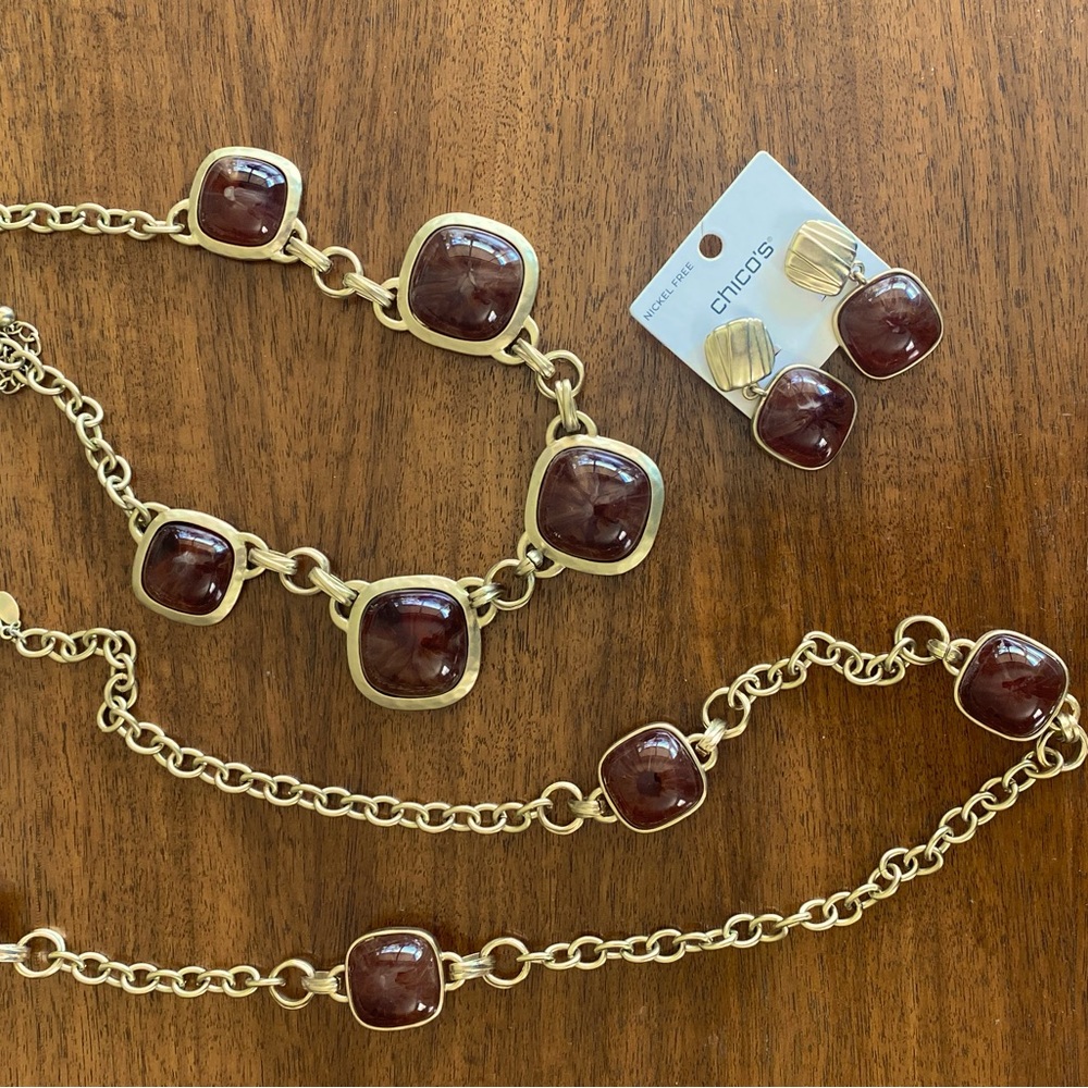 Chico’s 2 Necklaces and earrings